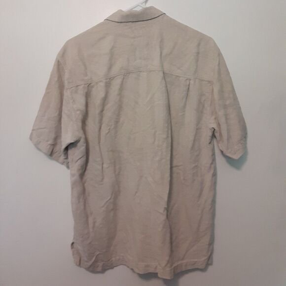 Tommy Bahama Mens M Bamboo Print 100% Silk Hawaiian Shirt Ultra Premium Rum - Picture 7 of 9